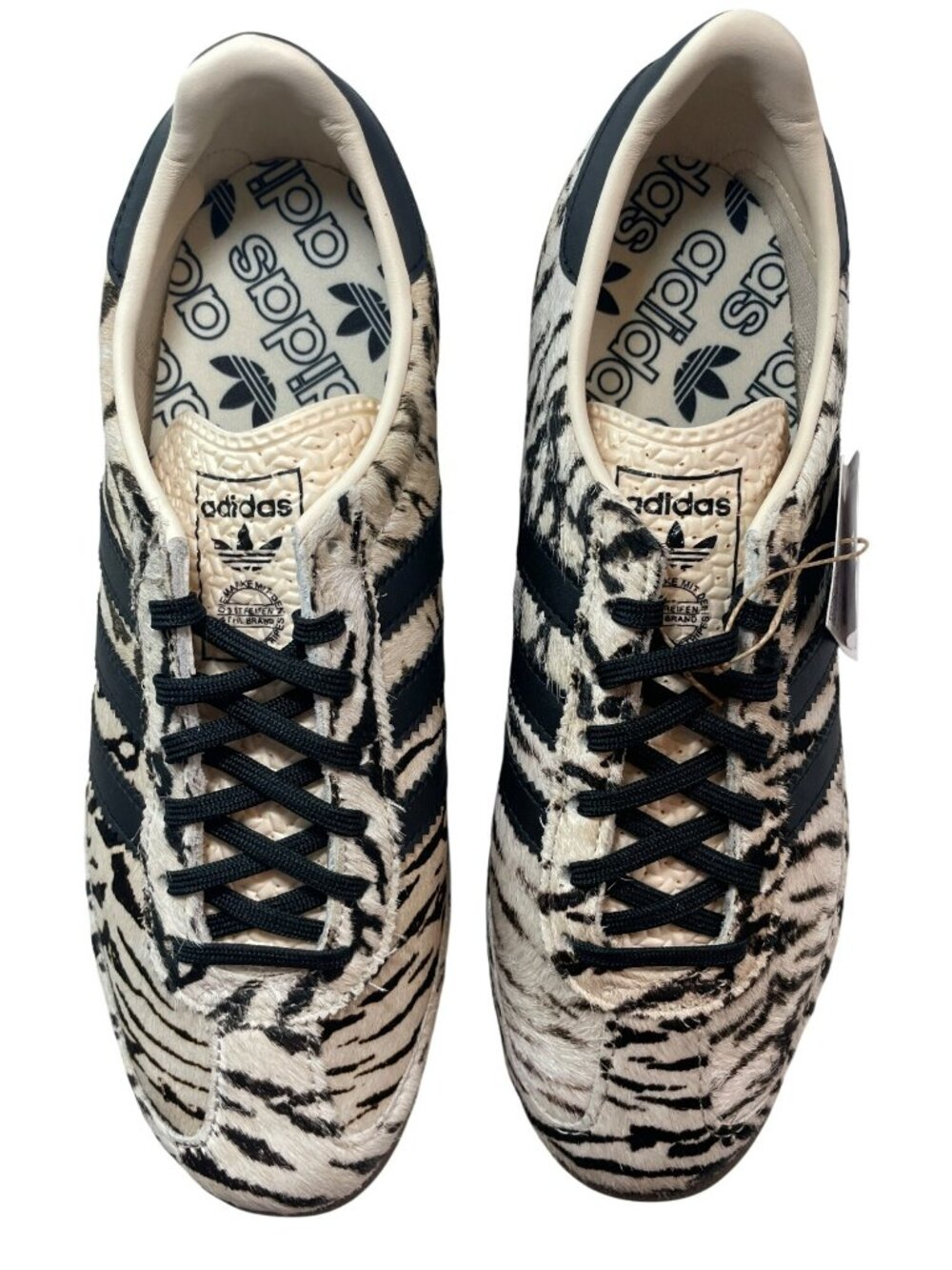 Adidas SL 72 OG Zebra Print Sneakers White/Black Pony Hair Women's Size 8.5 NIB - Picture 4 of 10